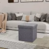 Large Ottoman Foldaway Storage Blanket Toy Box Bench Twill Linen With Buttons 38x38cm Grey -Furniture Store large ottoman foldaway storage blanket toy box bench twill linen with buttons 38x38cm grey5055797236076 01c MP