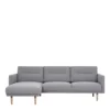 Larvik Chaiselongue Sofa (LH) - Grey - Oak Legs 1 Larvik Chaiselongue Sofa (LH) - Grey - Oak Legs -Furniture Store larvik chaiselongue sofa lh grey oak legs5060653081400 01c MP
