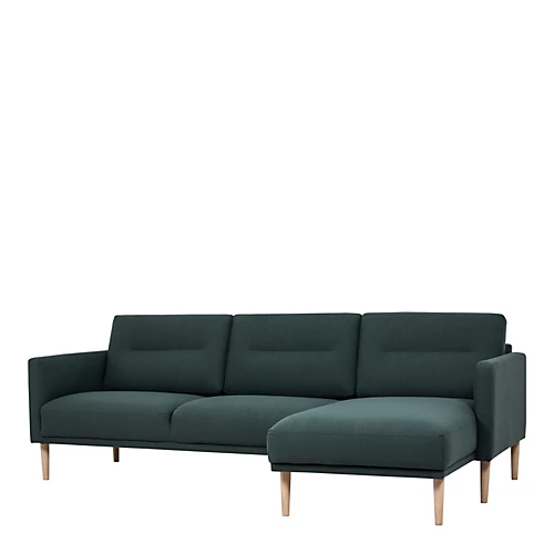 Larvik Chaiselongue Sofa (RH) - Dark Green - Oak Legs 4 Larvik Chaiselongue Sofa (RH) - Dark Green - Oak Legs - Image 2