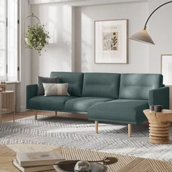 Larvik Chaiselongue Sofa (RH) - Dark Green - Oak Legs 9 Larvik Chaiselongue Sofa (RH) - Dark Green - Oak Legs -Furniture Store larvik chaiselongue sofa rh dark green oak legs5060653081387 04c MP