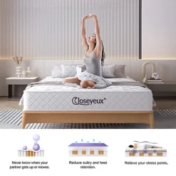 Limoge Closeyeux Double Hybrid Pocket Sprung & Memory Foam Mattress 9 Limoge Closeyeux Double Hybrid Pocket Sprung & Memory Foam Mattress -Furniture Store limoge closeyeux double hybrid pocket sprung memory foam mattress5056010148800 04c MP