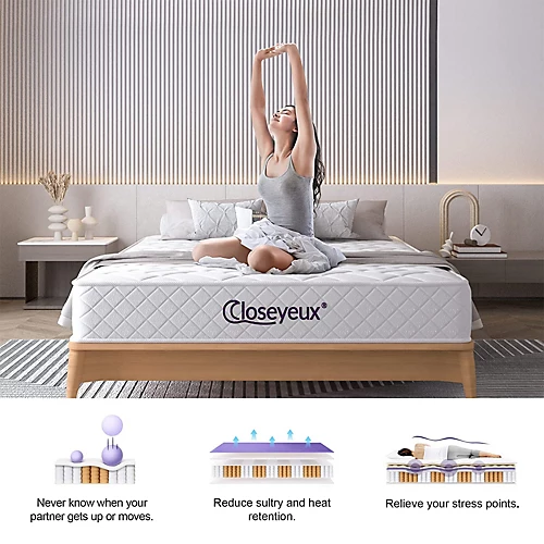 Limoge Closeyeux Double Hybrid Pocket Sprung & Memory Foam Mattress 6 Limoge Closeyeux Double Hybrid Pocket Sprung & Memory Foam Mattress - Image 4