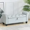 Livingandhome Beige Linen Storage Ottoman Bench Chaise With Splayed Armrest 1 Livingandhome Beige Linen Storage Ottoman Bench Chaise With Splayed Armrest -Furniture Store livingandhome beige linen storage ottoman bench chaise with splayed armrest0735940279772 01c MP