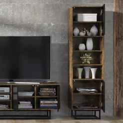 Loft Retro Industrial Display Cabinet Sideboard Vintage Oak Cabinet Cupboard -Furniture Store loft retro industrial display cabinet sideboard vintage oak cabinet cupboard5060970909401 04c MP