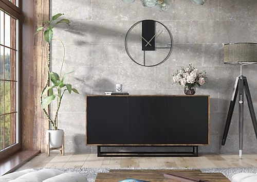 Loft Retro Industrial Sideboard Vintage Oak 160cm TV Unit Cabinet Cupboard 4 Loft Retro Industrial Sideboard Vintage Oak 160cm TV Unit Cabinet Cupboard - Image 2