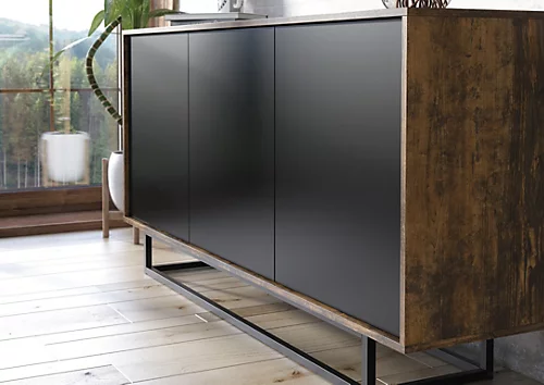 Loft Retro Industrial Sideboard Vintage Oak 160cm TV Unit Cabinet Cupboard 6 Loft Retro Industrial Sideboard Vintage Oak 160cm TV Unit Cabinet Cupboard - Image 4