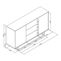 Loft Retro Industrial Sideboard Vintage Oak TV Unit Cabinet Cupboard TV Stand -Furniture Store loft retro industrial sideboard vintage oak tv unit cabinet cupboard tv stand5060970909395 03c MP