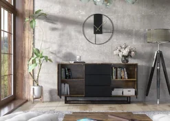 Loft Retro Industrial Sideboard Vintage Oak TV Unit Cabinet Cupboard TV Stand -Furniture Store loft retro industrial sideboard vintage oak tv unit cabinet cupboard tv stand5060970909395 04c MP