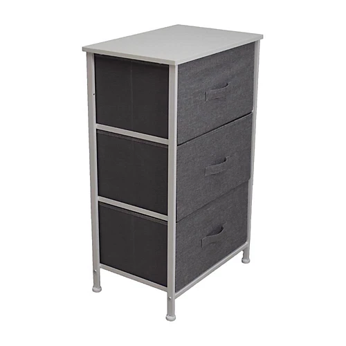Lotte 3 Drawer Storage Chest In Grey Linen 4 Lotte 3 Drawer Storage Chest In Grey Linen - Image 2