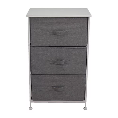 Lotte 3 Drawer Storage Chest In Grey Linen 6 Lotte 3 Drawer Storage Chest In Grey Linen - Image 4