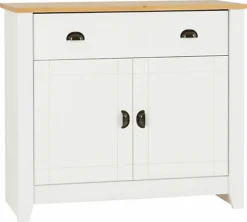 Ludlow 2 Door Sideboard In White And Oak Lacquer Finish