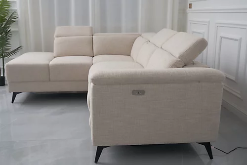 Luigi Electric Recliner Corner Sofa Chaise Luxurious Comfort And Modern Convenience (Beige Left Hand Facing Chaise) 6 Luigi Electric Recliner Corner Sofa Chaise Luxurious Comfort And Modern Convenience (Beige Left Hand Facing Chaise) - Image 4