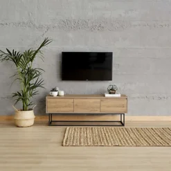 Lupin - TV Unit - Walnut - 140x40x50 Cm