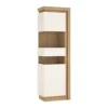 Lyon Tall Narrow Display Cabinet (LHD) In Riviera Oak/White High Gloss 2 Lyon Tall Narrow Display Cabinet (LHD) In Riviera Oak/White High Gloss -Furniture Store lyon tall narrow display cabinet lhd in riviera oak white high gloss5900355041121 01c MP