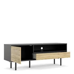 Match TV-Unit 1 Door + 1 Drawer In Black/Oak 9 Match TV-Unit 1 Door + 1 Drawer In Black/Oak -Furniture Store match tv unit 1 door 1 drawer in black oak5713035052511 04c MP