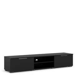 Match TV Unit 2 Drawers 2 Shelf In Black