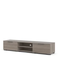 Match TV Unit 2 Drawers 2 Shelf In Truffle Oak -Furniture Store match tv unit 2 drawers 2 shelf in truffle oak5713035072199 03c MP