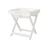 Matt White Tray Table (H)44cm (W)40cm (D)40cm -Furniture Store matt white tray table h 44cm w 40cm d 40cm5059340577906 01c