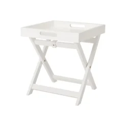 Matt White Tray Table (H)44cm (W)40cm (D)40cm