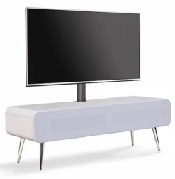 MDA Designs Mira 1200 Hybrid White BeamThru Remote Friendly Up To 60" Flat Screen TV Cabinet With Mounting Bracket