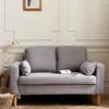 Medium 2-seater Sofa Scandi-style With Wooden Legs - Bjorn - Light Grey