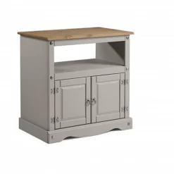 Mercers Furniture Corona Grey Wax Straight TV Unit