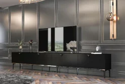 Mety TV Unit, 300 Cm, Black & Silver 8 Mety TV Unit, 300 Cm, Black & Silver -Furniture Store mety tv unit 300 cm black silver8628605451264 03c MP