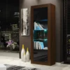 Modern Sideboard Display Cabinet Cupboard TV Stand Living Room High Gloss Doors - Walnut & Black -Furniture Store modern sideboard display cabinet cupboard tv stand living room high gloss doors walnut black5060970900651 01c MP
