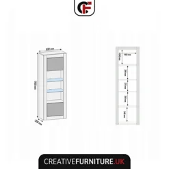 Modern Sideboard Display Cabinet Cupboard TV Stand Living Room High Gloss Doors - Walnut & Black 8 Modern Sideboard Display Cabinet Cupboard TV Stand Living Room High Gloss Doors - Walnut & Black -Furniture Store modern sideboard display cabinet cupboard tv stand living room high gloss doors walnut black5060970900651 03c MP