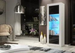 Modern Sideboard Display Cabinet Cupboard TV Stand Living Room High Gloss Doors - White & Black -Furniture Store modern sideboard display cabinet cupboard tv stand living room high gloss doors white black5060970900620 03c MP