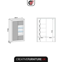 Modern Sideboard Display Cabinet Cupboard TV Stand Living Room High Gloss Doors - White & Grey 9 Modern Sideboard Display Cabinet Cupboard TV Stand Living Room High Gloss Doors - White & Grey -Furniture Store modern sideboard display cabinet cupboard tv stand living room high gloss doors white grey5060970901009 04c MP