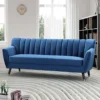 Morgan 3 Seat Velvet Sofa - Blue -Furniture Store morgan 3 seat velvet sofa blue5060980880943 01c MP