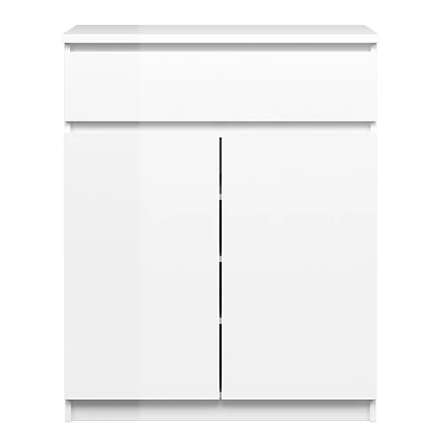 Naia Sideboard - 1 Drawer 2 Doors In White High Gloss 4 Naia Sideboard - 1 Drawer 2 Doors In White High Gloss - Image 2
