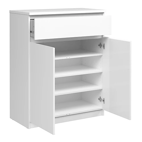 Naia Sideboard - 1 Drawer 2 Doors In White High Gloss 5 Naia Sideboard - 1 Drawer 2 Doors In White High Gloss - Image 3