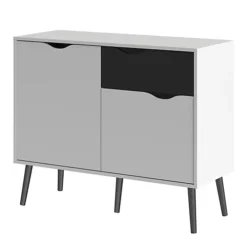 Oslo Sideboard - Small - 1 Drawer 2 Doors In White And Black Matt 8 Oslo Sideboard - Small - 1 Drawer 2 Doors In White And Black Matt -Furniture Store oslo sideboard small 1 drawer 2 doors in white and black matt5060653082360 03c MP