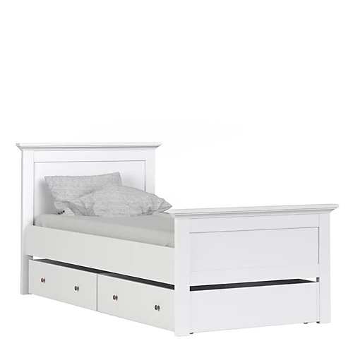 Paris Underbed Storage Drawer For Single Bed In White 6 Paris Underbed Storage Drawer For Single Bed In White - Image 4