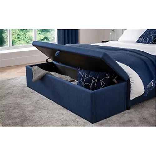 Premium Ocean Blue Fabric Blanket Box 4 Premium Ocean Blue Fabric Blanket Box - Image 2