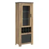 Rapallo 2 Door Display Cabinet With Wine Rack In Chestnut And Matera Grey 2 Rapallo 2 Door Display Cabinet With Wine Rack In Chestnut And Matera Grey -Furniture Store rapallo 2 door display cabinet with wine rack in chestnut and matera grey5900355131815 01c MP