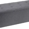 Requena Ottoman 110 X 38 X 38cm Linen Fabric Folding Storage Footstool Storage Box Dark Grey 1 Requena Ottoman 110 X 38 X 38cm Linen Fabric Folding Storage Footstool Storage Box Dark Grey -Furniture Store requena ottoman 110 x 38 x 38cm linen fabric folding storage footstool storage box dark grey9505775385471 01c MP