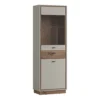 Rivero 2 Door 1 Drawer Display Cabinet In Grey And Oak -Furniture Store rivero 2 door 1 drawer display cabinet in grey and oak5900355153763 01c MP
