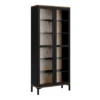 Roomers Display Cabinet Glazed 2 Doors In Black And Walnut -Furniture Store roomers display cabinet glazed 2 doors in black and walnut5060653083664 01c MP