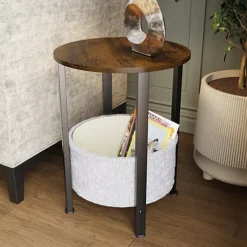 Round Occasional Table With Fabric Base. -Furniture Store round occasional table with fabric base 5056413105448 03c MP