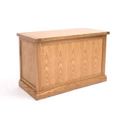 Salerno Light Wood Blanket Box Ottoman