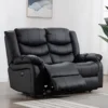 SEATTLE ELECTRIC HIGH BACK BONDED LEATHER RECLINER 2 SEATER SOFA (Black) 2 SEATTLE ELECTRIC HIGH BACK BONDED LEATHER RECLINER 2 SEATER SOFA (Black) -Furniture Store seattle electric high back bonded leather recliner 2 seater sofa black 5055744819116 01c MP