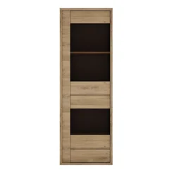 Shetland 1 Door 1 Drawer Narrow Glazed Display Cabinet -Furniture Store shetland 1 door 1 drawer narrow glazed display cabinet5900355035434 03c MP