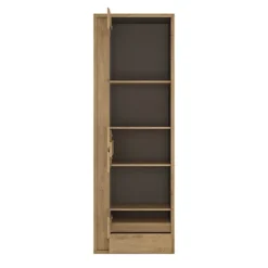 Shetland 1 Door 1 Drawer Narrow Glazed Display Cabinet -Furniture Store shetland 1 door 1 drawer narrow glazed display cabinet5900355035434 04c MP