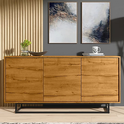 Sideboard 160cm Sideboard Cabinet Cupboard TV Stand Living Room Oak 3 Sideboard 160cm Sideboard Cabinet Cupboard TV Stand Living Room Oak