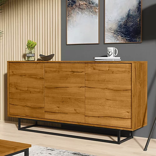 Sideboard 160cm Sideboard Cabinet Cupboard TV Stand Living Room Oak 4 Sideboard 160cm Sideboard Cabinet Cupboard TV Stand Living Room Oak - Image 2