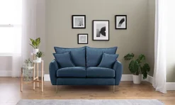 Sofas Express Bayside Navy Blue Side Cushion Manhattan Sofa 2-Seater
