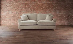 Sofas Express Mumbles Beige Putty Scroll Manhattan Sofa 3-Seater
